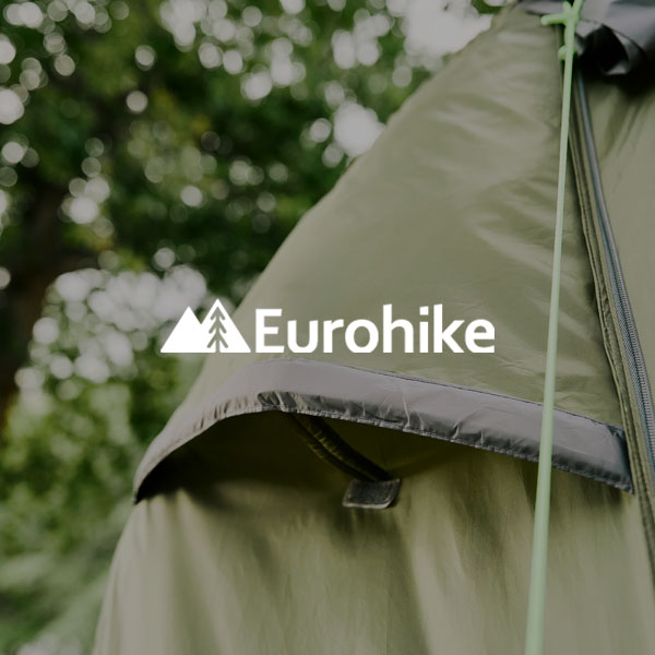 A closeup detail photo of a Eurohike tent