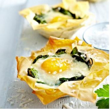 Eggs Florentine Tartlets