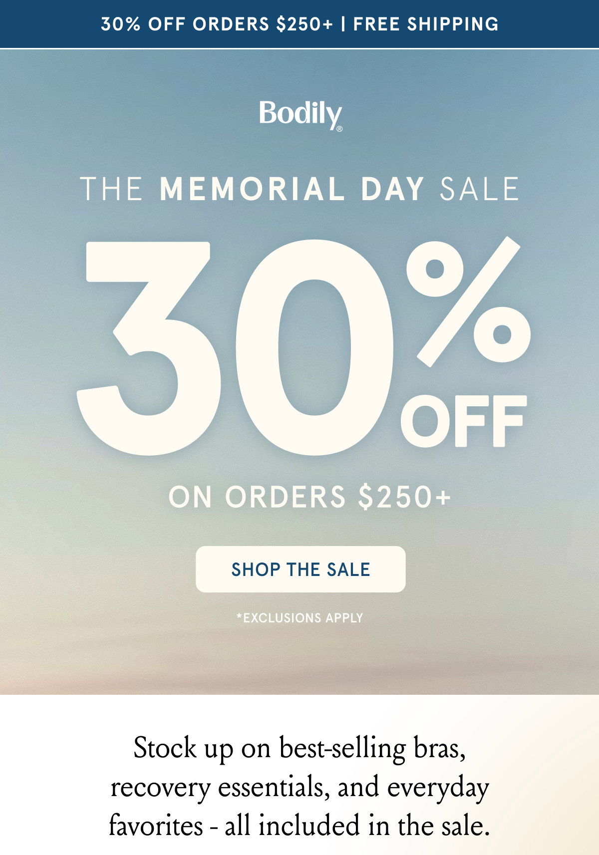 Memorial Day Sale | 30% off $250+