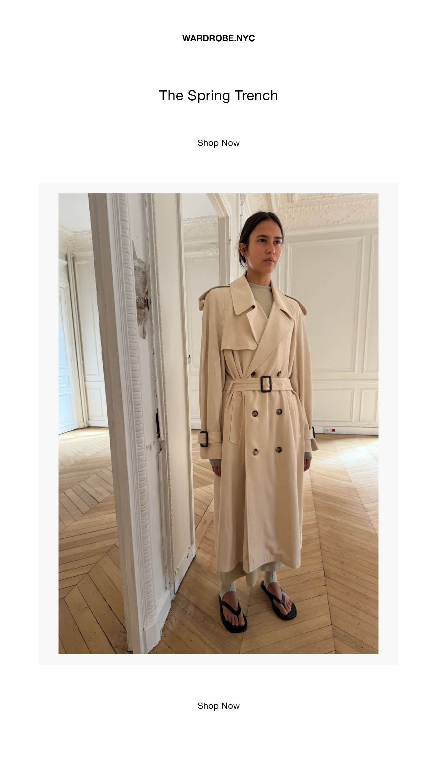 The Spring Trench in Cream