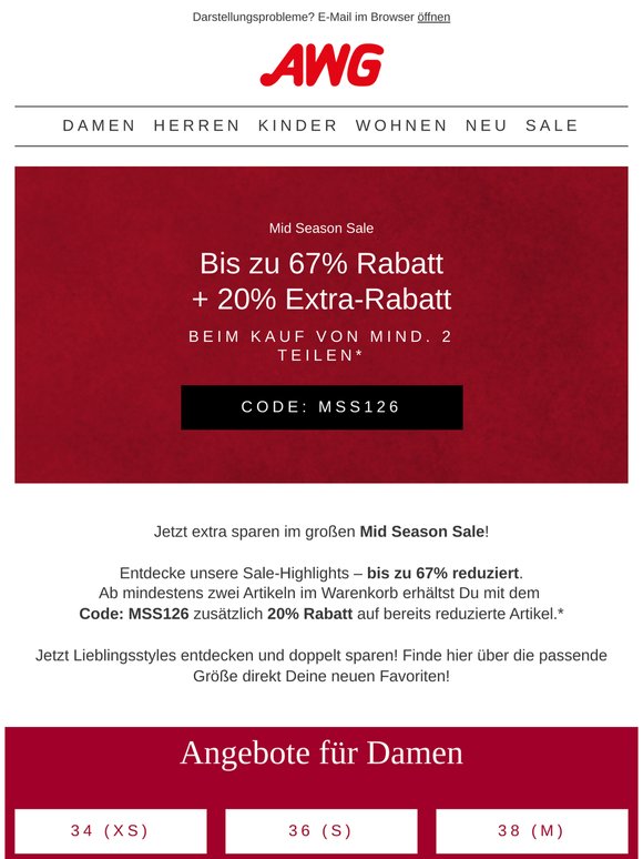 20% Extra-Rabatt im Mid Season Sale 🔥