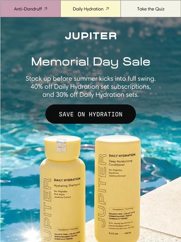 Now live: 40% off summer hydration💧
