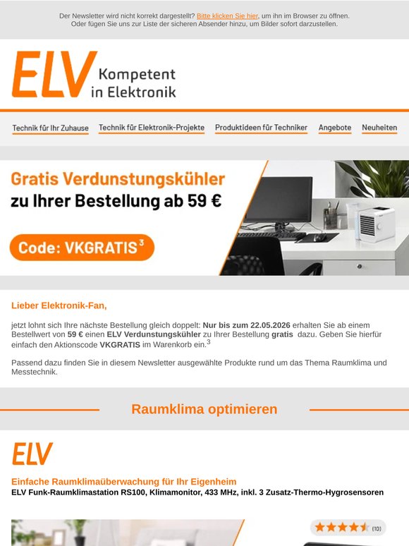 Gratis Verdunstungskühler zu Ihrer Bestellung ab 59 €