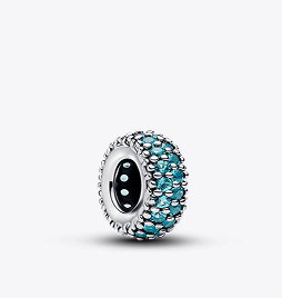 Ice Blue Stone Spacer Charm