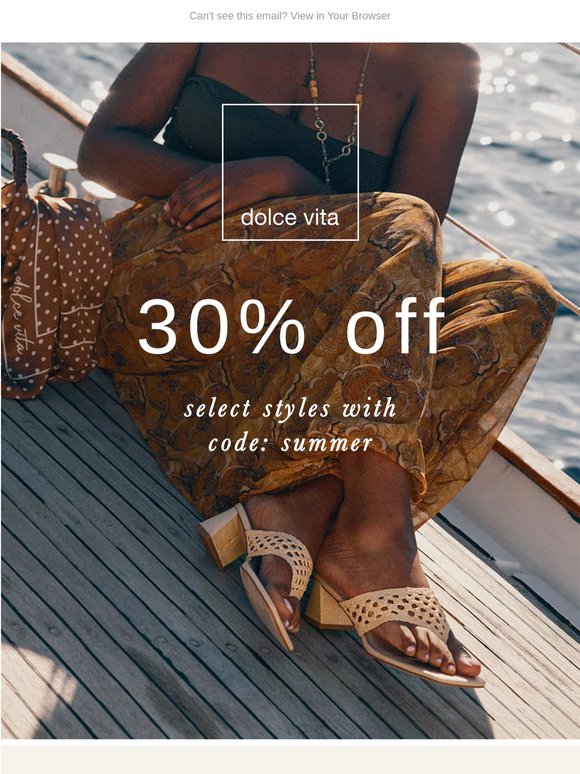 30% OFF SELECT STYLES
