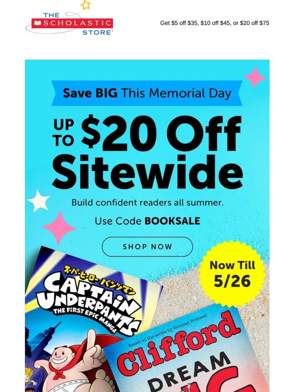 BIG Memorial Day Deal! Save Up to $20