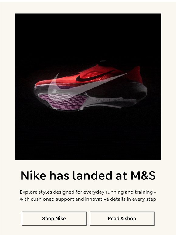 Drop everything! Nike just landed