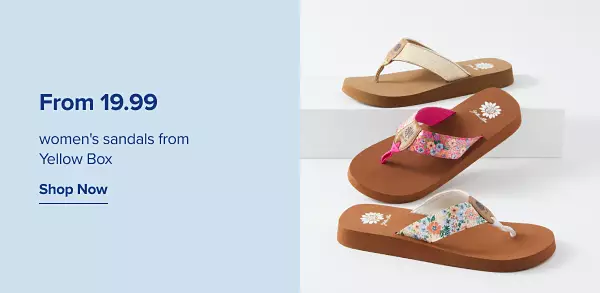 Buy one, get one free womens sandals form Yellow Box.