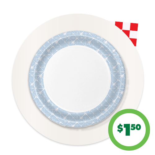 $1.50 Heavy Paper Plates, 10-ct.