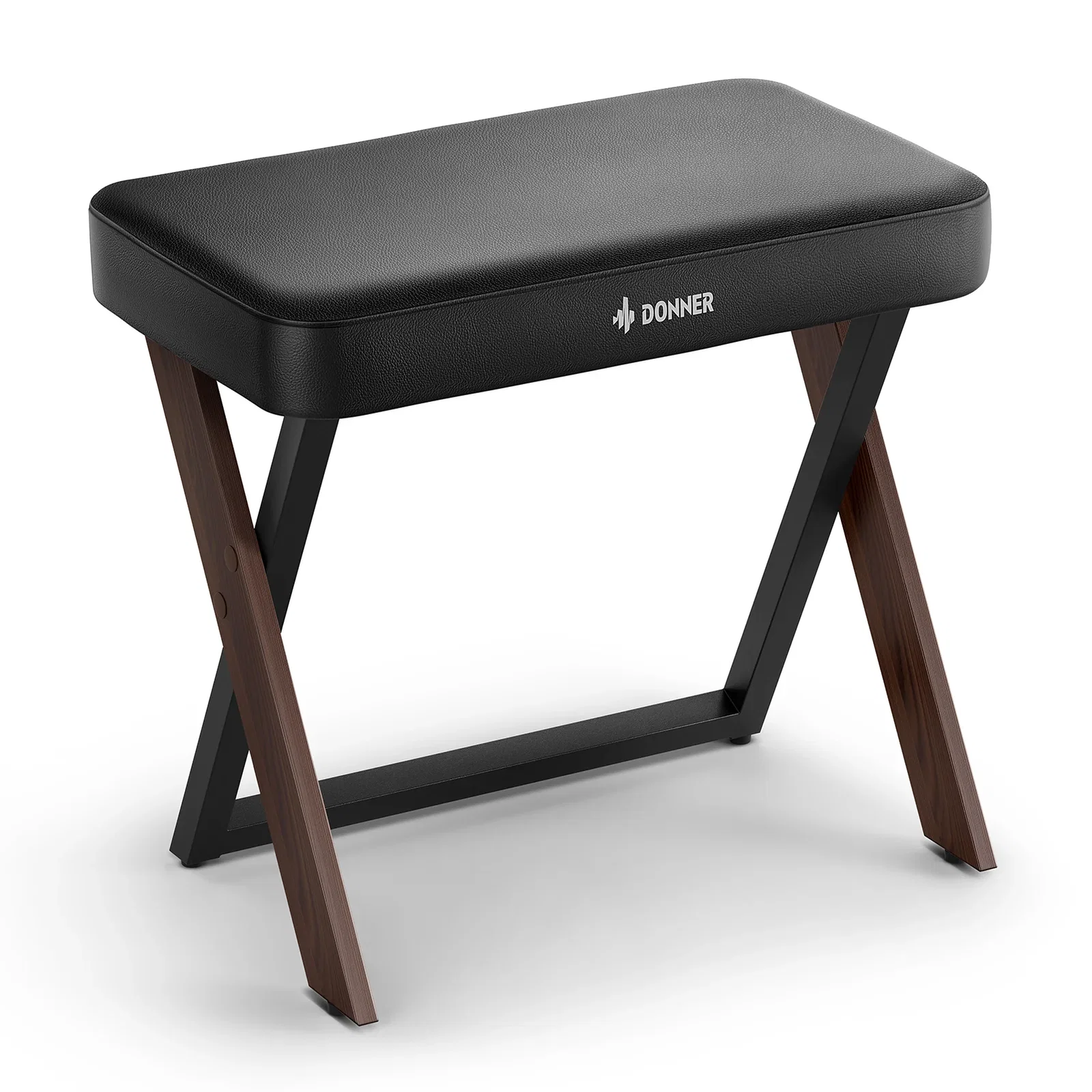 Donner DKB-300 Home Style Thick Padded Piano Bench, Walnut color