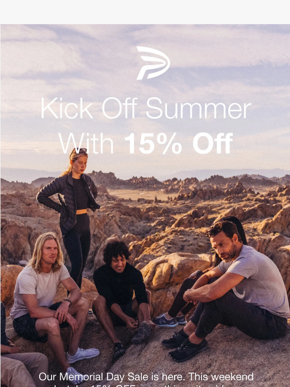It's here. 15% off sitewide starts now