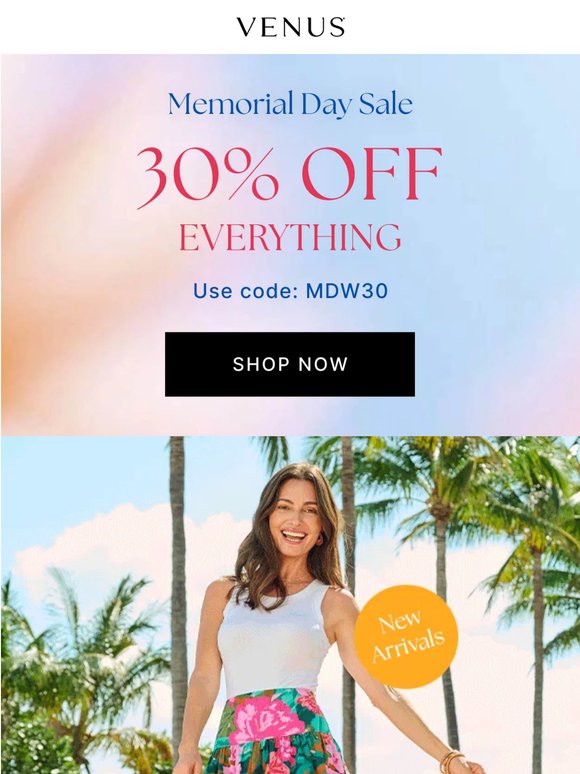 Memorial Day Savings Start NOW