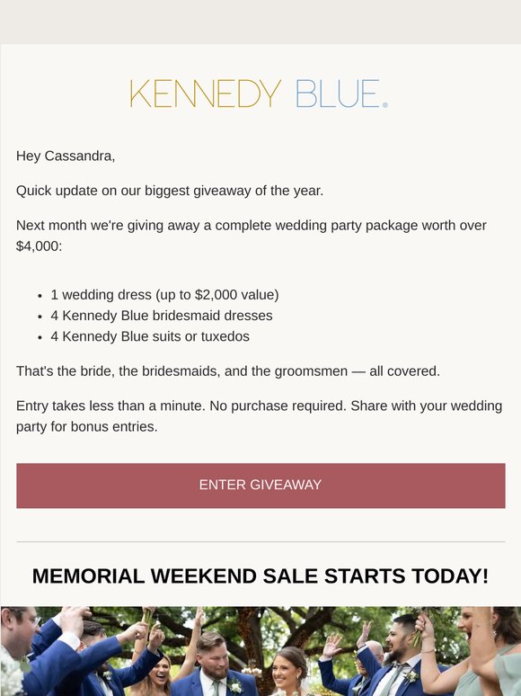 Free Wedding Dress Giveaway Update