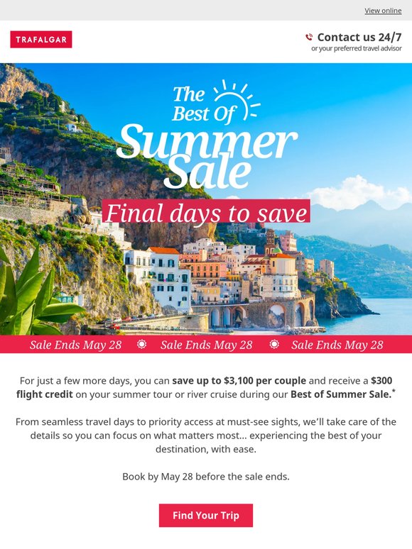 Final days to save on your summer vacation