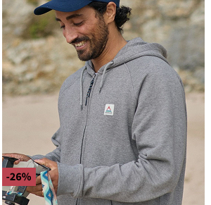 Heritage Full Zip Recycled Cotton Hoodie