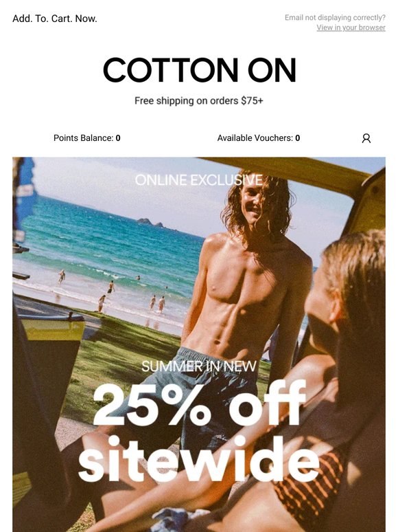 25% off SITEWIDE