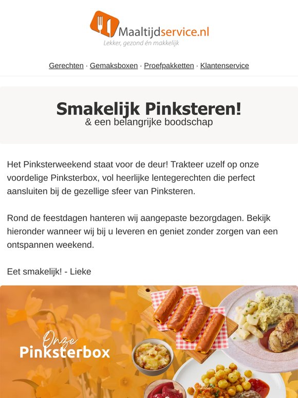 🌿Smakelijk Pinksteren: alles voor een zorgeloos weekend