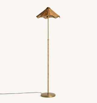 Habitat Norah Rattan Floor Lamp - Natural