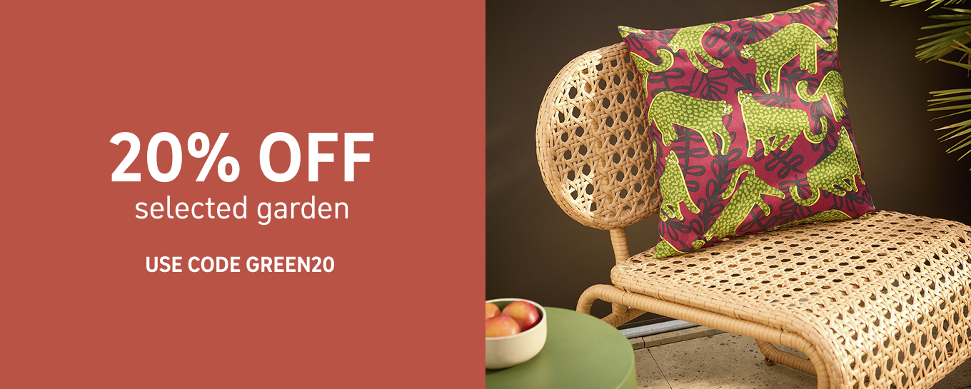 20% OFF selected garden USE CODE GREEN20