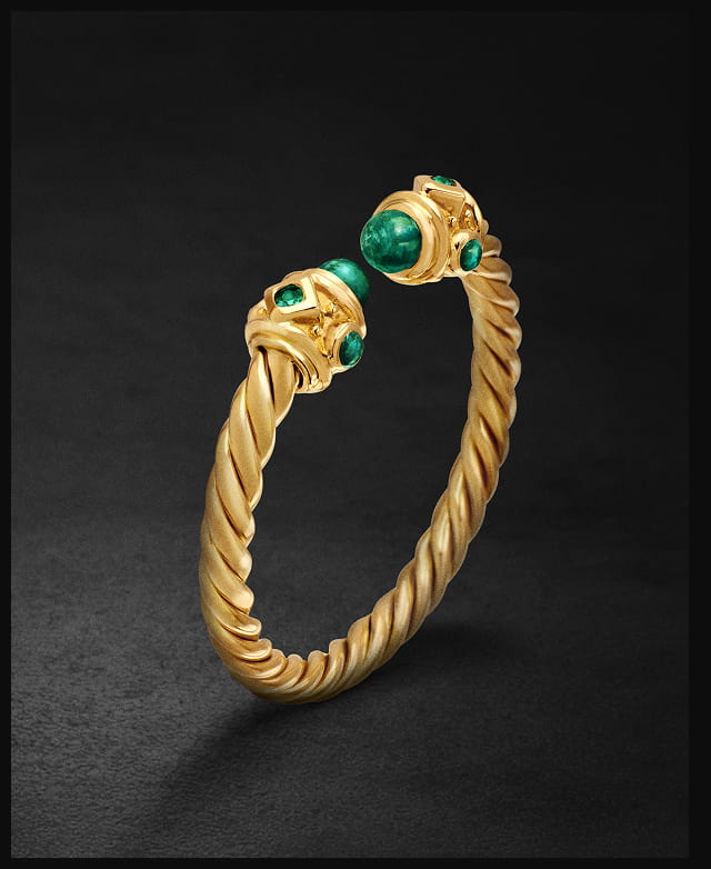 Renaissance® Ring 18K Yellow Gold with Emeralds, 2.3mm