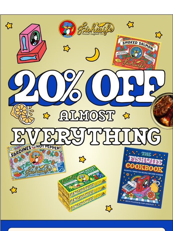 20% OFF FISHWIFE 🤩?!