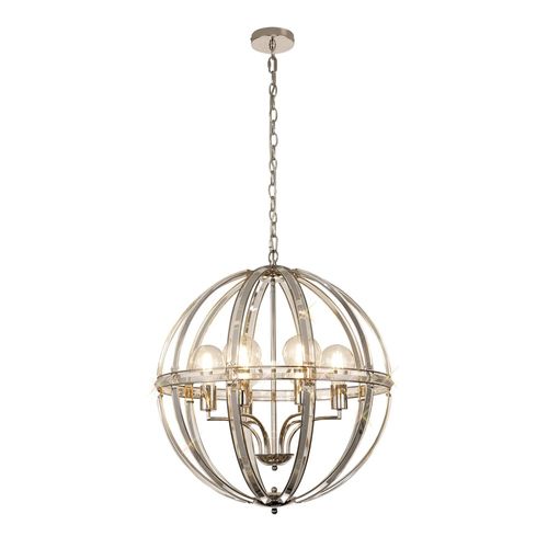 Visconte Channelle 6 Light Ceiling Pendant - Nickel