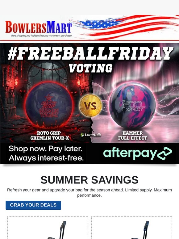 New Balls, $99 Bags & Your #FreeBallFriday Vote — All In One Email