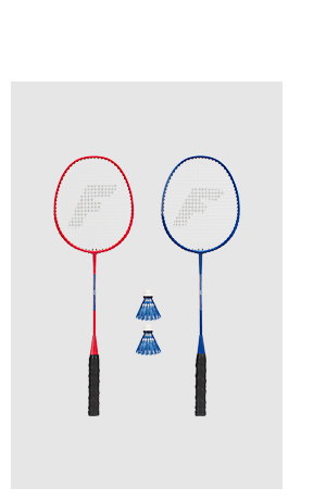 Shop Now! - Red, White & Blue 2 Player Badminton Set