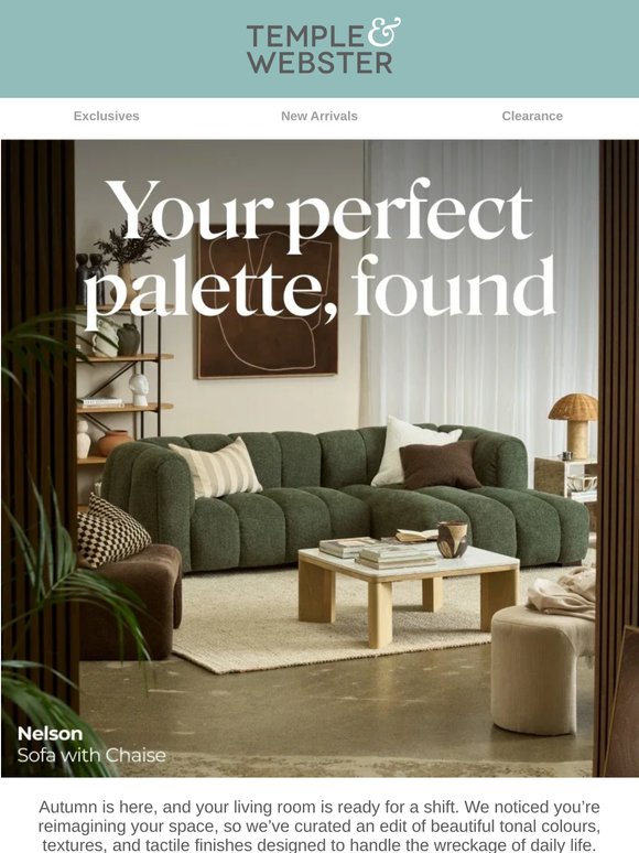 A curated edit for your living room