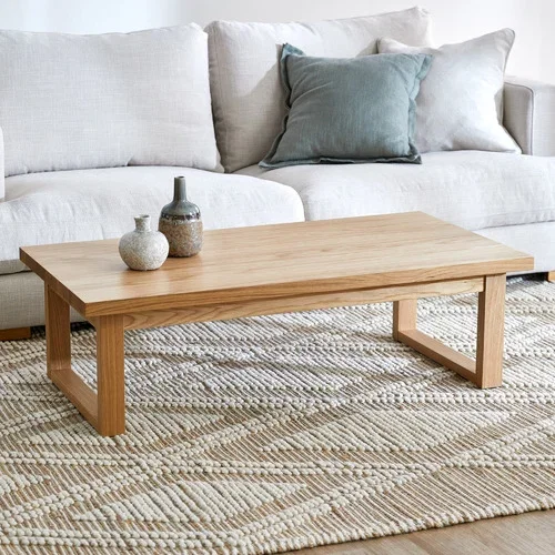 120cm Ski-Leg Oak Wood Coffe...