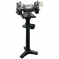 Bench Grinder with Stand: Fixed Speed, 1 hp, 8 in Max Wheel Dia, 3, 450 RPM, 115V
