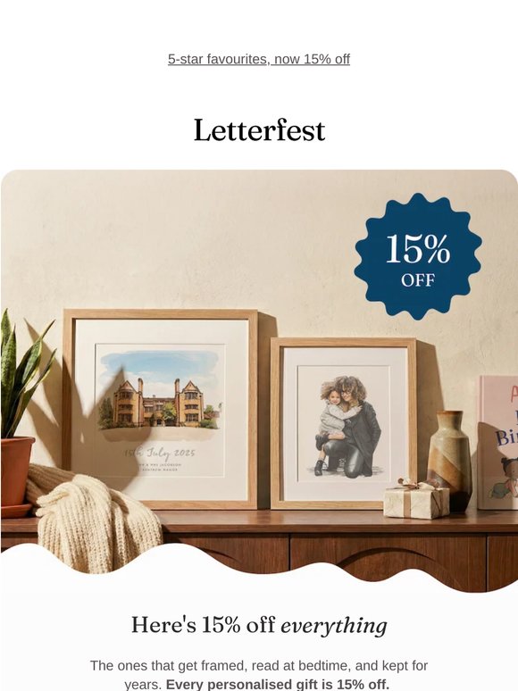15% off our most-loved gifts
