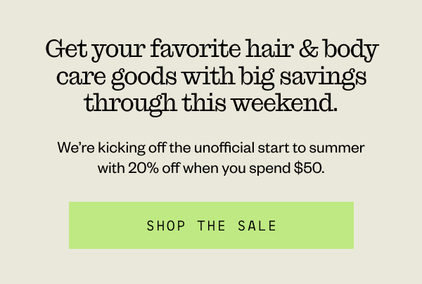 Kicking off summer with 20% off