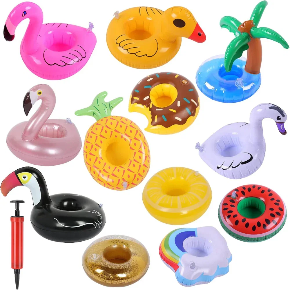 Inflatable Drink Holders - Pool Floating Cup Holders for Party, Beach and Pool Use