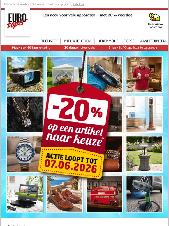 Bespaar 20% & ontdek het accusysteem