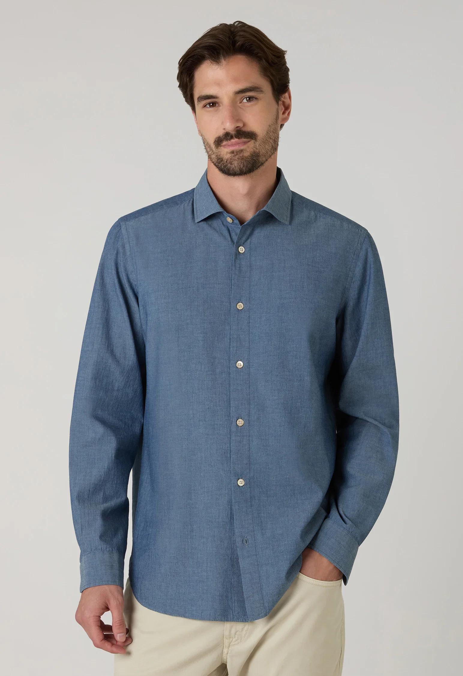 Image of Light Blue Denim Shirt
