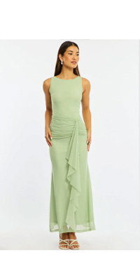 Green Maxi Dress Mesh