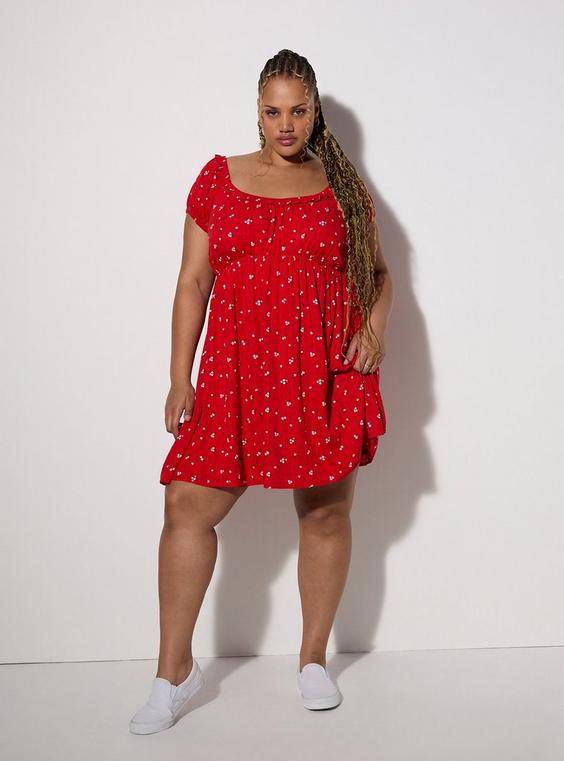 LoveSick Puff Sleeve Babydoll Mini Dress