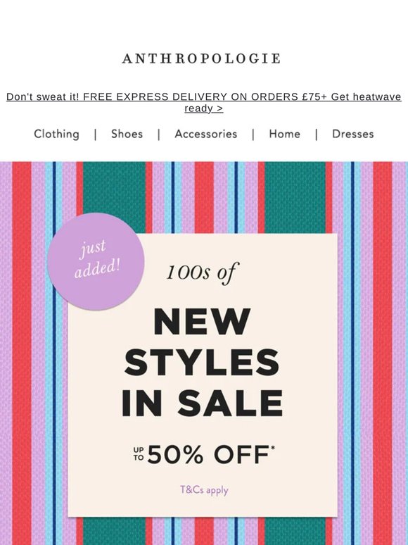 100s of NEW sale styles just dropped