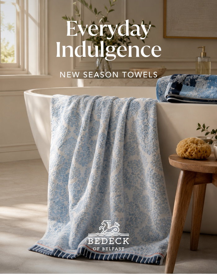 100% cotton towels from Bedeck of Belfast.