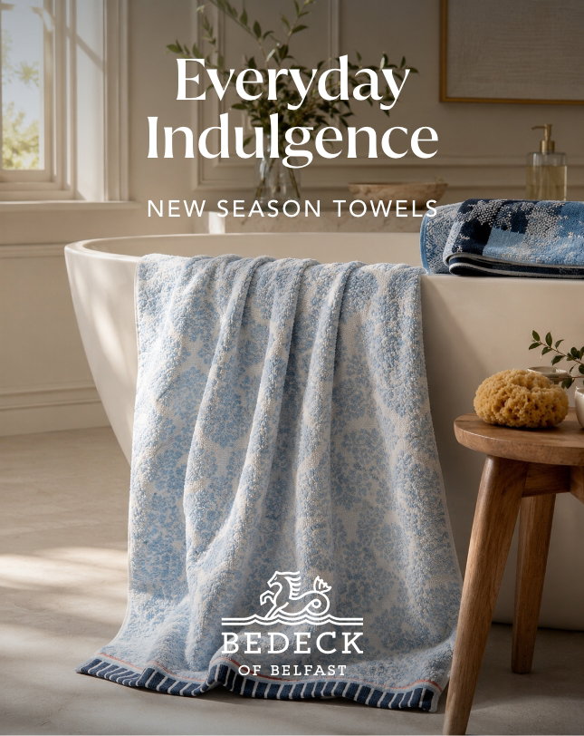 100% cotton towels from Bedeck of Belfast.