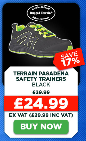 Rugged Terrain PASADENA Safety Trainers - Black