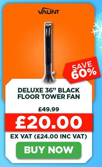 Vaunt Home Deluxe 36" Black Floor Tower Fan