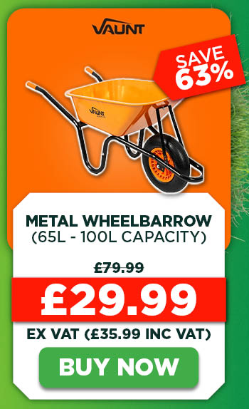 Vaunt Essentials Metal Wheelbarrow (65L - 100L Capacity)