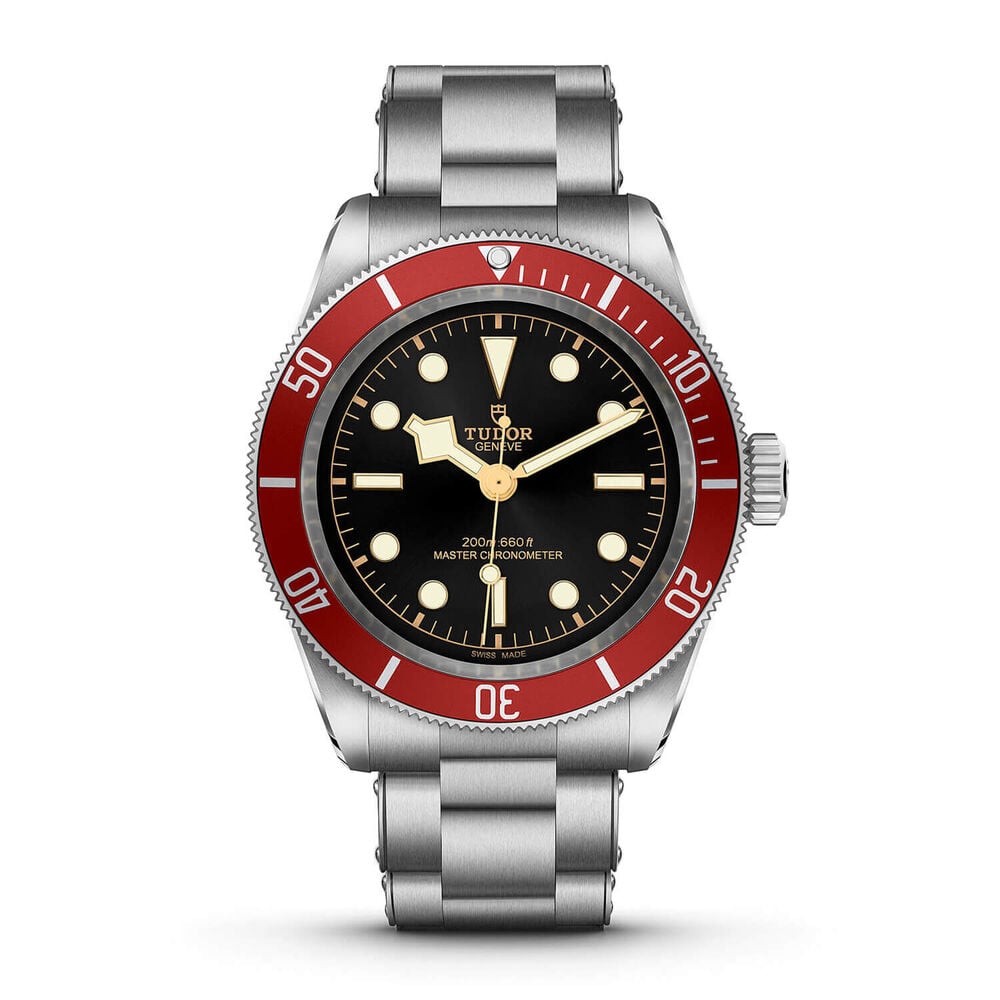 TUDOR Black Bay 41mm Black Dial Burgundy Bezel Bracelet Watch