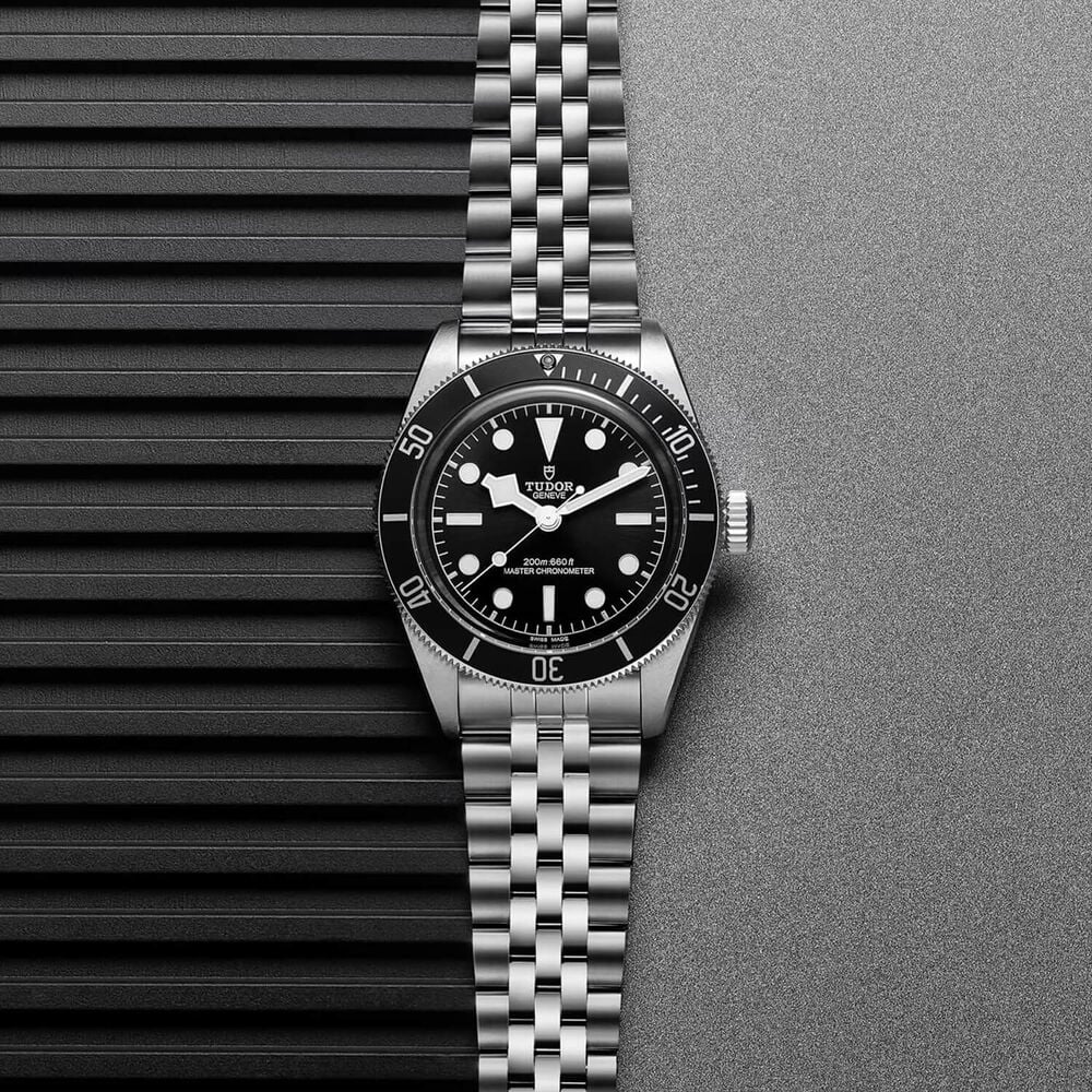 TUDOR Black Bay 41mm Black Dial & Bezel 5-Link Steel Bracelet Watch