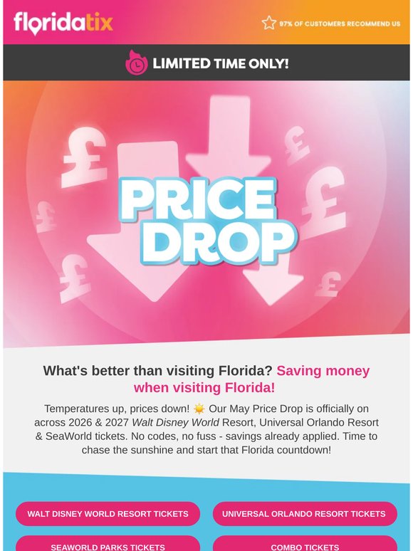 Sun's out, savings on ☀️ Prices have dropped!