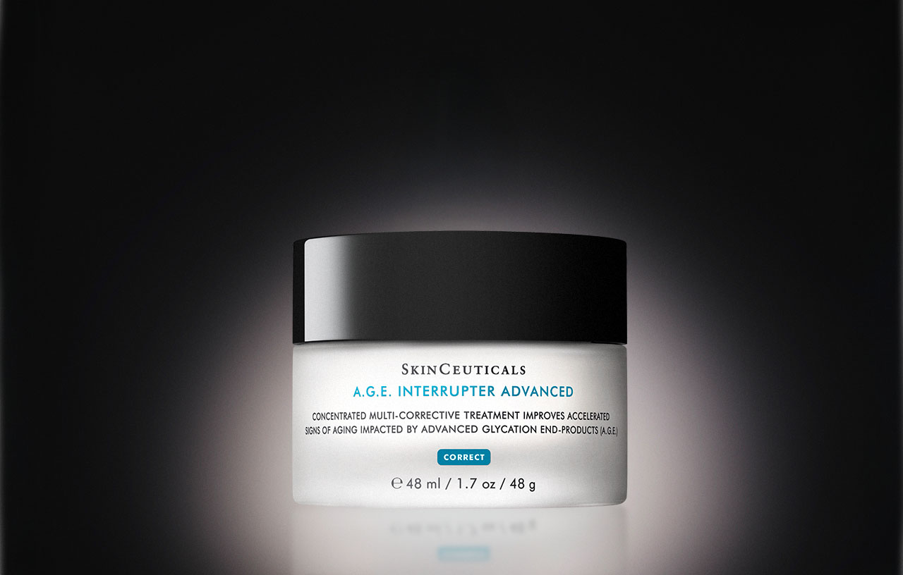 A.G.E. Interrupter Advanced Creme vor schwarzem Hintergrund