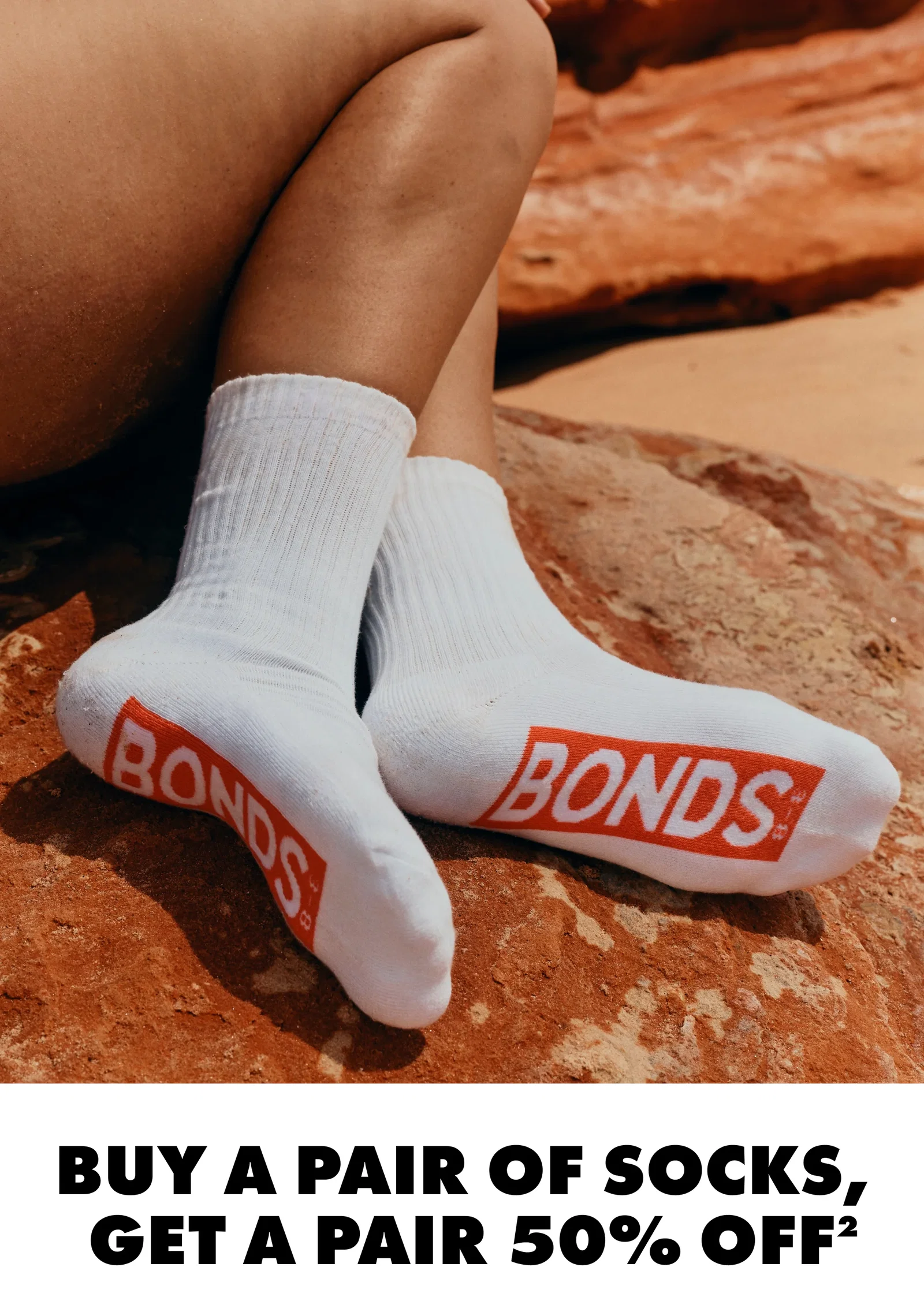 Buy a pair of socks, get a pair 50% Off.