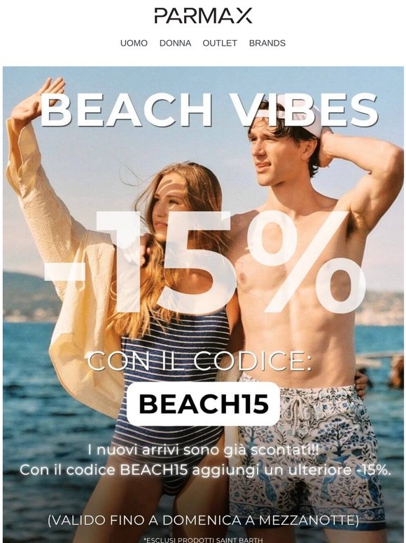 BEACH VIBES 🌊 15% EXTRA OFF 🔥